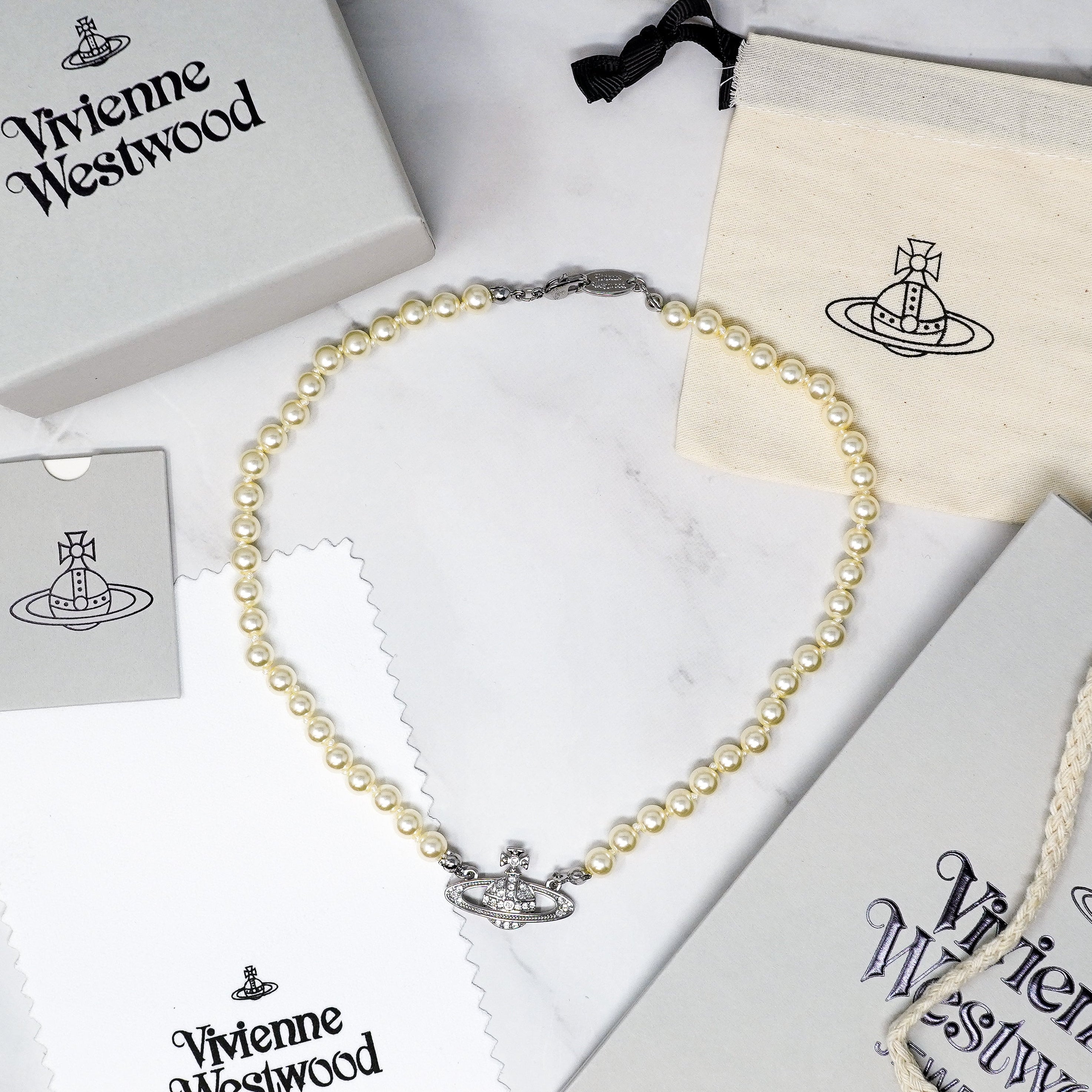 Silver Single Row Pearl Choker Necklace